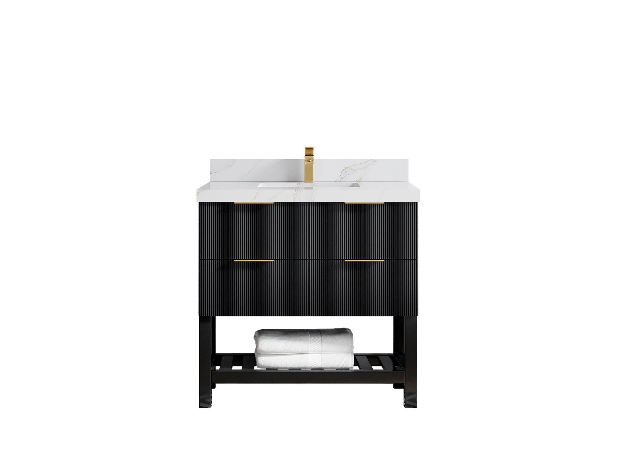 Catalina 36 in. W x 22 in. D Center Sink Bathroom Vanity - Willow Bath and Vanity