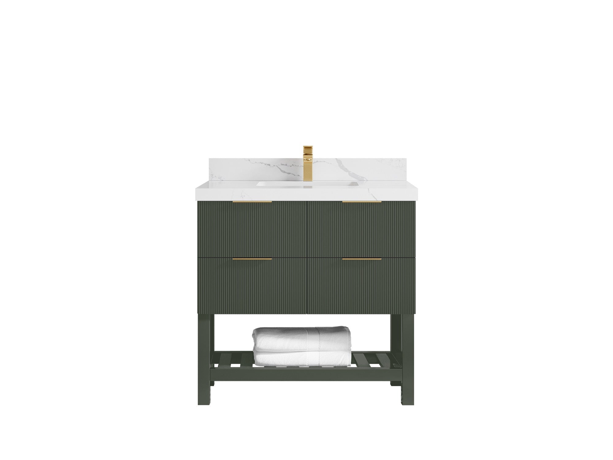 Catalina 36 in. W x 22 in. D Center Sink Bathroom Vanity - Willow Bath and Vanity