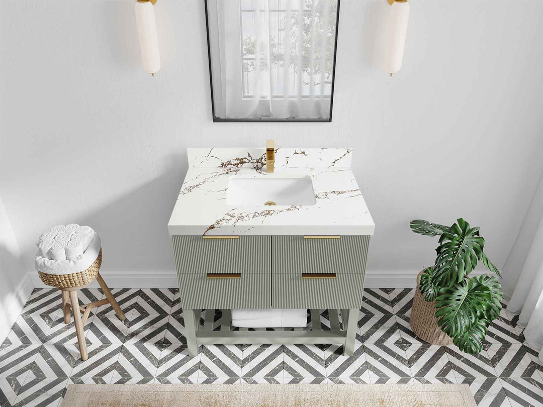 Catalina 36 in. W x 22 in. D Center Sink Bathroom Vanity - Willow Bath and Vanity