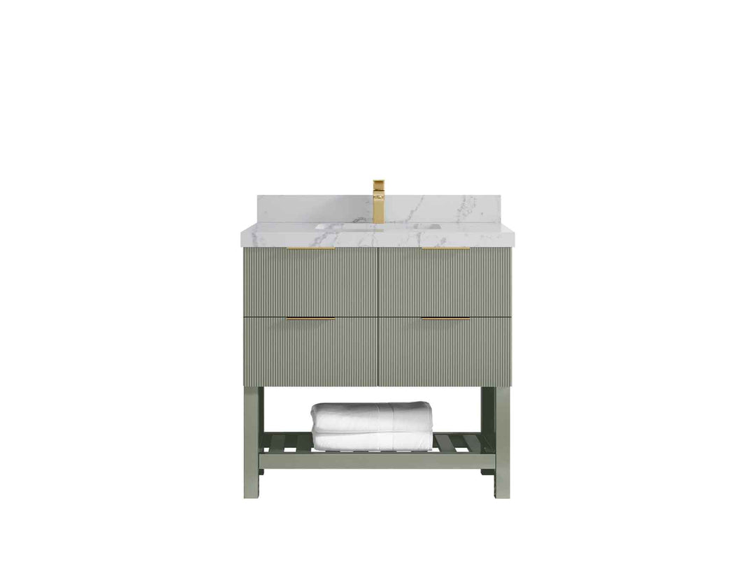 Catalina 36 in. W x 22 in. D Center Sink Bathroom Vanity - Willow Bath and Vanity