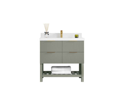 Catalina 36 in. W x 22 in. D Center Sink Bathroom Vanity - Willow Bath and Vanity