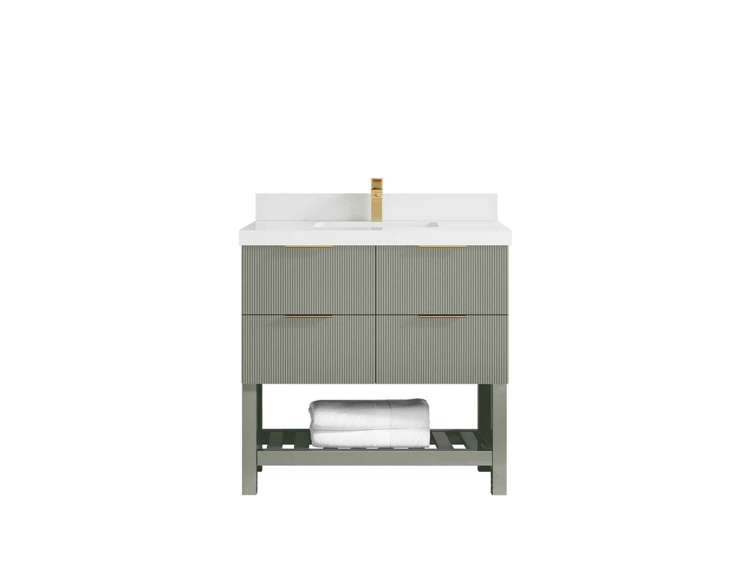 Catalina 36 in. W x 22 in. D Center Sink Bathroom Vanity - Willow Bath and Vanity