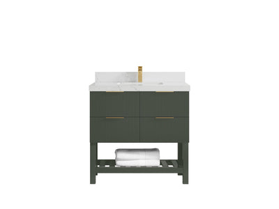 Catalina 36 in. W x 22 in. D Center Sink Bathroom Vanity - Willow Bath and Vanity