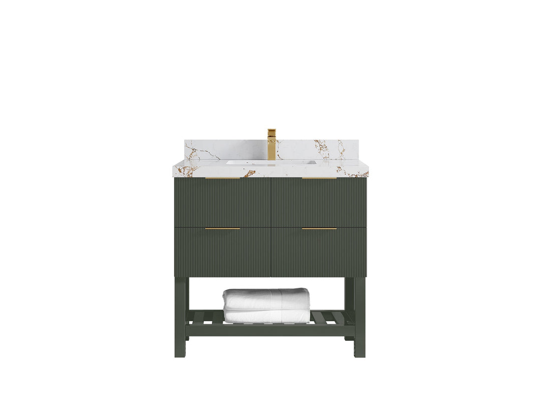 Catalina 36 in. W x 22 in. D Center Sink Bathroom Vanity - Willow Bath and Vanity