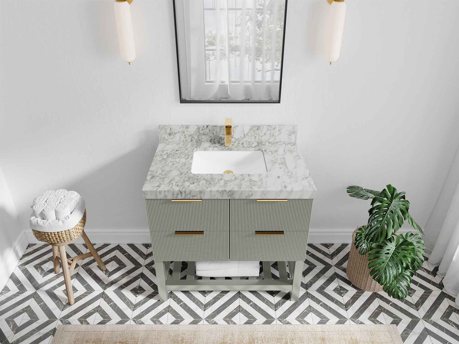 Catalina 36 in. W x 22 in. D Center Sink Bathroom Vanity - Willow Bath and Vanity