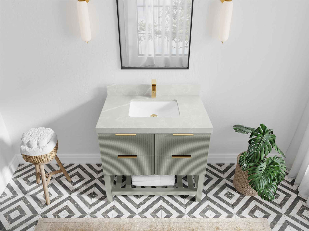 Catalina 36 in. W x 22 in. D Center Sink Bathroom Vanity - Willow Bath and Vanity