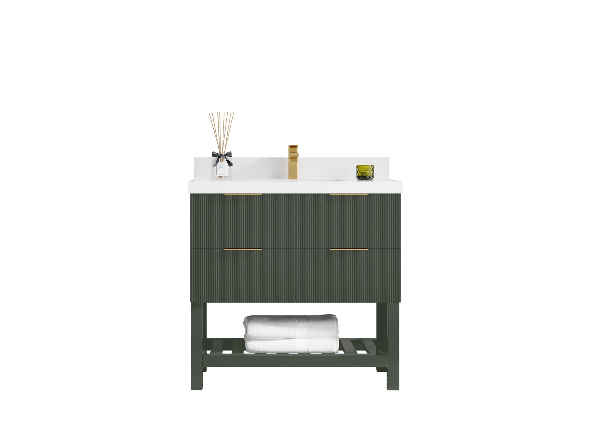 Catalina 36 in. W x 22 in. D Center Sink Bathroom Vanity - Willow Bath and Vanity