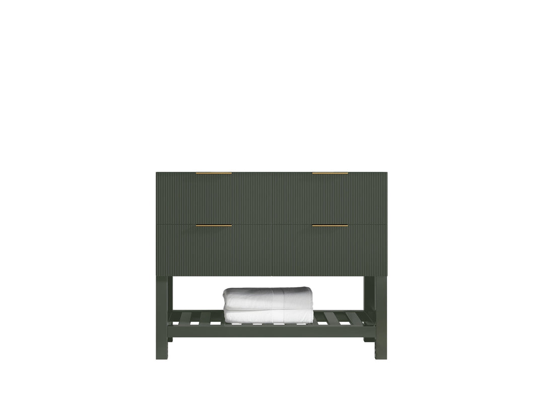 Catalina 42 in W x 22 in D Free Standing Reeded Single Sink Bathroom Vanity - Willow Bath and Vanity