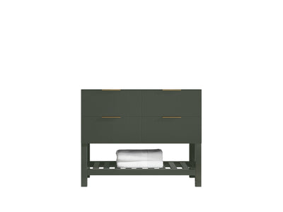 Catalina 42 in W x 22 in D Free Standing Reeded Single Sink Bathroom Vanity - Willow Bath and Vanity
