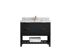 Catalina 42 in W x 22 in D Free Standing Reeded Single Sink Bathroom Vanity - photo 34