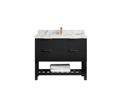 Catalina 42 in W x 22 in D Free Standing Reeded Single Sink Bathroom Vanity - photo 32