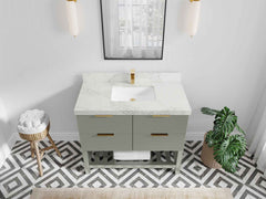 Catalina 42 in W x 22 in D Free Standing Reeded Single Sink Bathroom Vanity - photo 17