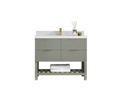 Catalina 42 in W x 22 in D Free Standing Reeded Single Sink Bathroom Vanity - photo 1