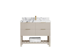 Catalina 42 in W x 22 in D Free Standing Reeded Single Sink Bathroom Vanity - photo 33