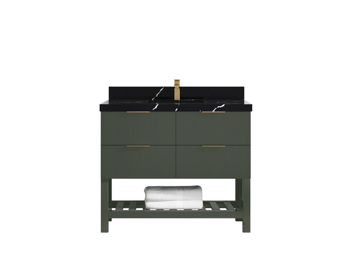 Catalina 42 in W x 22 in D Free Standing Reeded Single Sink Bathroom Vanity - photo 18