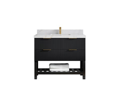 Catalina 42 in W x 22 in D Free Standing Reeded Single Sink Bathroom Vanity - photo 16