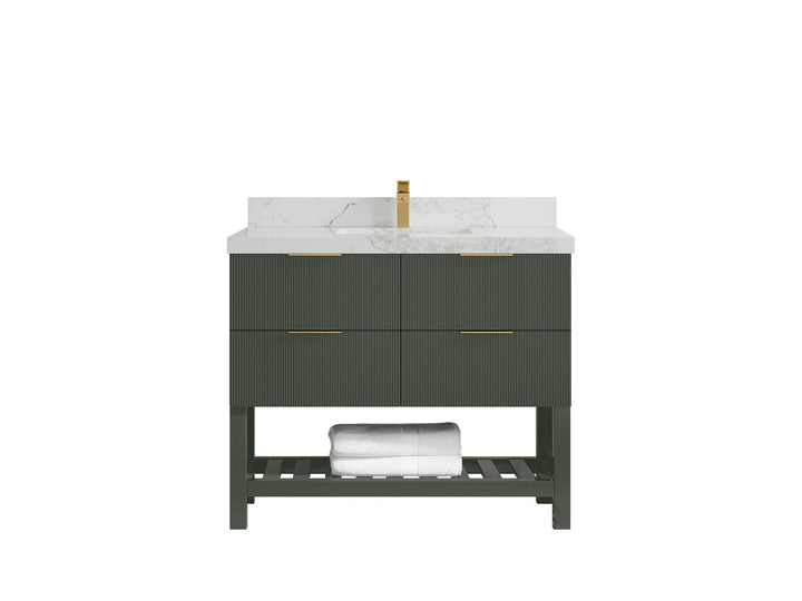 Catalina 42 in W x 22 in D Free Standing Reeded Single Sink Bathroom Vanity - photo 24