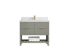 Catalina 42 in W x 22 in D Free Standing Reeded Single Sink Bathroom Vanity - photo 16