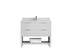 Catalina 42 in W x 22 in D Free Standing Reeded Single Sink Bathroom Vanity - photo 17