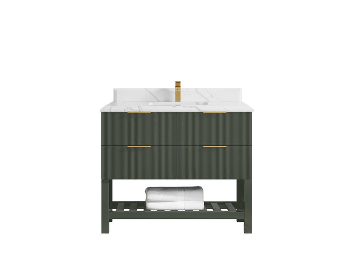 Catalina 42 in W x 22 in D Free Standing Reeded Single Sink Bathroom Vanity - photo 48