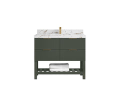 Catalina 42 in W x 22 in D Free Standing Reeded Single Sink Bathroom Vanity - photo 33