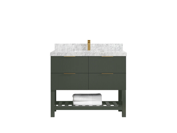 Catalina 42 in W x 22 in D Free Standing Reeded Single Sink Bathroom Vanity - photo 14