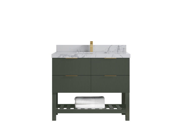Catalina 42 in W x 22 in D Free Standing Reeded Single Sink Bathroom Vanity - photo 40