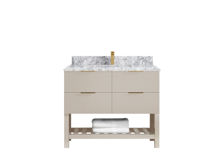 Catalina 42 in W x 22 in D Free Standing Reeded Single Sink Bathroom Vanity - photo 45