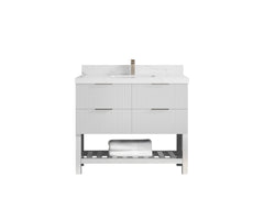 Catalina 42 in W x 22 in D Free Standing Reeded Single Sink Bathroom Vanity - photo 13