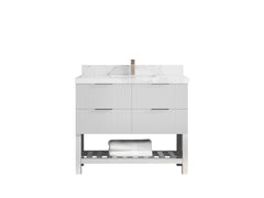 Catalina 42 in W x 22 in D Free Standing Reeded Single Sink Bathroom Vanity - photo 15