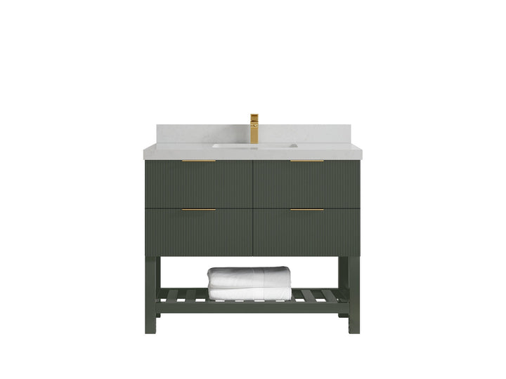 Catalina 42 in W x 22 in D Free Standing Reeded Single Sink Bathroom Vanity - photo 16