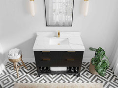 Catalina 42 in W x 22 in D Free Standing Reeded Single Sink Bathroom Vanity - photo 11
