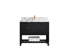 Catalina 42 in W x 22 in D Free Standing Reeded Single Sink Bathroom Vanity - photo 36