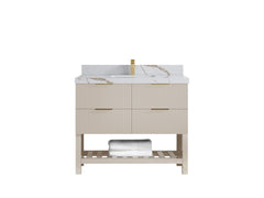 Catalina 42 in W x 22 in D Free Standing Reeded Single Sink Bathroom Vanity - photo 11
