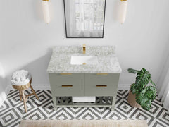 Catalina 42 in W x 22 in D Free Standing Reeded Single Sink Bathroom Vanity - photo 7