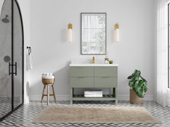 Catalina 42 in W x 22 in D Free Standing Reeded Single Sink Bathroom Vanity - photo 4