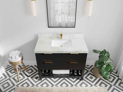 Catalina 42 in W x 22 in D Free Standing Reeded Single Sink Bathroom Vanity - photo 13