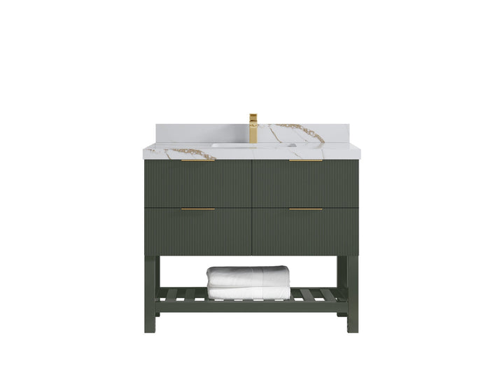 Catalina 42 in W x 22 in D Free Standing Reeded Single Sink Bathroom Vanity - photo 20