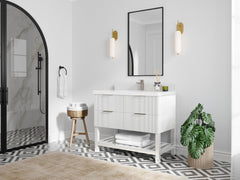 Catalina 42 in W x 22 in D Free Standing Reeded Single Sink Bathroom Vanity - photo 2