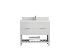 Catalina 42 in W x 22 in D Free Standing Reeded Single Sink Bathroom Vanity - photo 21