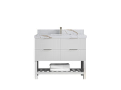 Catalina 42 in W x 22 in D Free Standing Reeded Single Sink Bathroom Vanity - photo 11