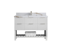 Catalina 48 in W x 22 in D Free Standing Reeded Single Sink Bathroom Vanity - photo 11