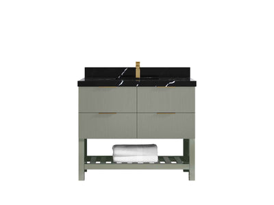 Catalina 48 in W x 22 in D Free Standing Reeded Single Sink Bathroom Vanity - Willow Bath and Vanity