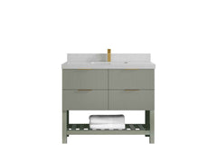Catalina 48 in W x 22 in D Free Standing Reeded Single Sink Bathroom Vanity - photo 10