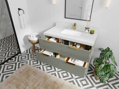 Catalina 48 in W x 22 in D Free Standing Reeded Single Sink Bathroom Vanity - photo 3