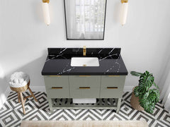 Catalina 48 in W x 22 in D Free Standing Reeded Single Sink Bathroom Vanity - photo 11