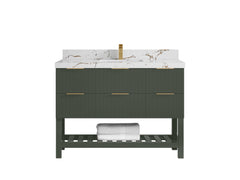 Catalina 48 in W x 22 in D Free Standing Reeded Single Sink Bathroom Vanity - photo 34
