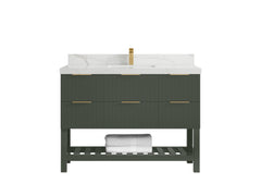 Catalina 48 in W x 22 in D Free Standing Reeded Single Sink Bathroom Vanity - photo 22