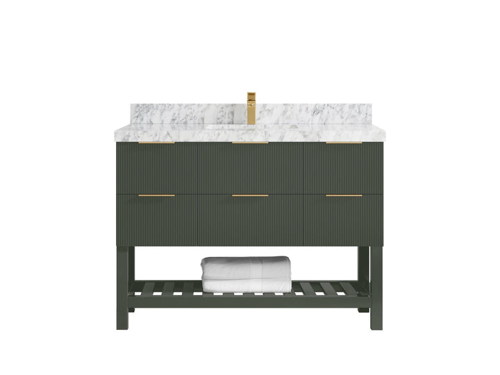 Catalina 48 in W x 22 in D Free Standing Reeded Single Sink Bathroom Vanity - photo 14