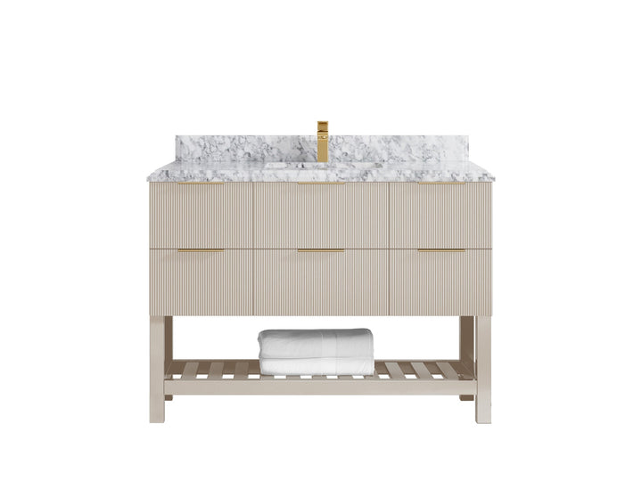 Catalina 48 in W x 22 in D Free Standing Reeded Single Sink Bathroom Vanity - photo 45
